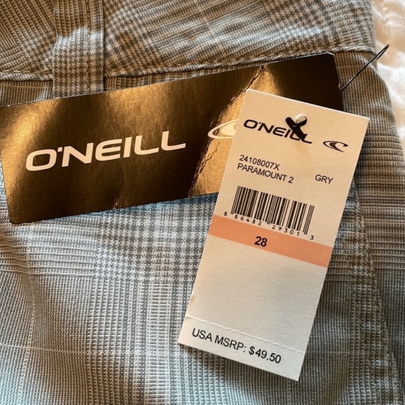 O’Neill Paramount 2 Gray Tweed Print 10” Shorts Size 28 - Picture 3 of 8